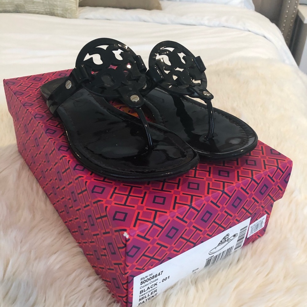 Tory Burch Miller Sandal Patent Leather